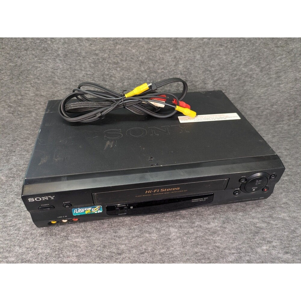 Sony SLV-N55 VHS VCR Hi-Fi Stereo VCR Tested No Remote Comes with RCA Cables VTG